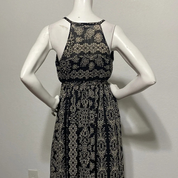 Liz Lange Target Maternity Maxi Dress Black White Floral Size XS - Picture 7 of 12